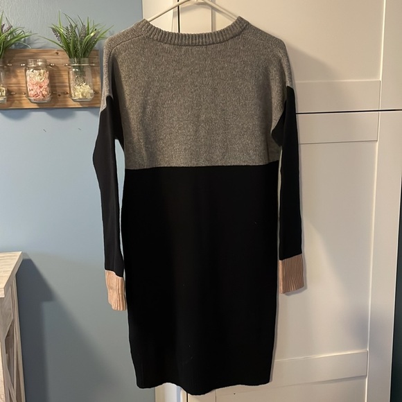 NWT women’s Madewell long sweater, size small, black, gray and brown - Picture 3 of 3